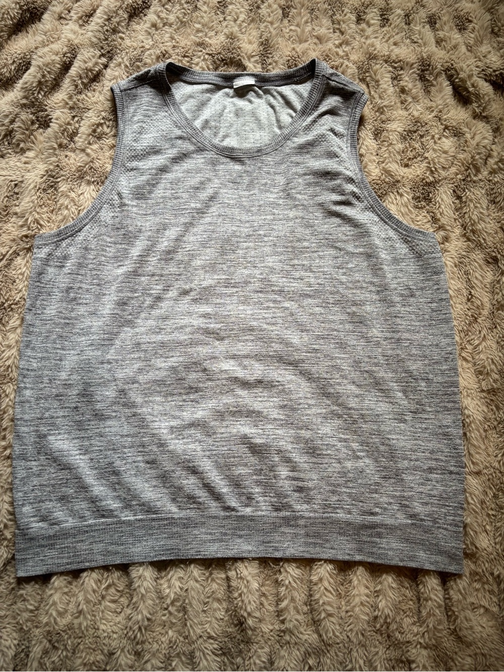 Lightweight Gray Sleeveless Knit Top